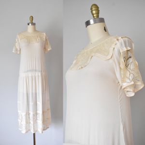 Noisette silk flapper dress, downtown abbey 1920s dress