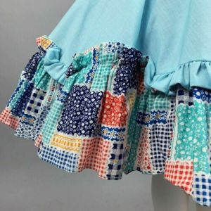 Vintage 1950s Patio Skirt Western Full Circle Cotton Swing Square Dance | S - Fashionconservatory.com
