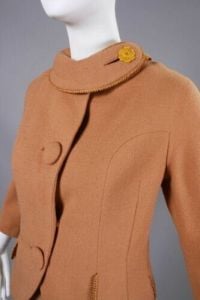 Vintage 1950s Tan Wool Tweed Suit Jacket & Skirt Set Separates by Forstmann | S/M - Fashionconservatory.com