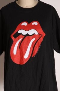 1999 1990s Black, Red & White Rolling Stones Tongue Band Concert T Shirt by All Sport International - Fashionconservatory.com
