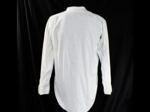 Men's Antique Tuxedo Shirt Size Medium Victorian Edwardian White Formal Penguin Breast Prince Albert - Fashionconservatory.com