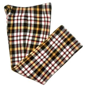 70s Plaid Pants |  Woven High Waist Kick Flare | S/M  W 28'' x L 28'' - Fashionconservatory.com
