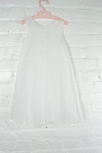 simple vintage cotton white summer tunic dress est. size 2-3T