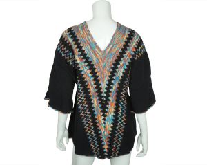Vintage 1970s Sweater Op Art Cuddle Knit Wintuk NWT Ladies L - Fashionconservatory.com