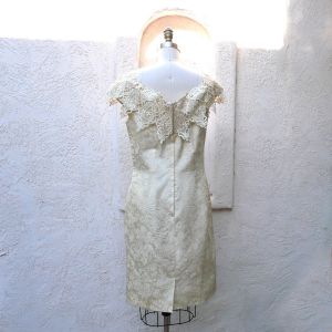 80s Wedding Dress, Size L, Lace Collar Dress by Scott McClintock - Fashionconservatory.com