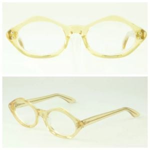 Vintage Swan USA Clear Blonde Eyeglasses