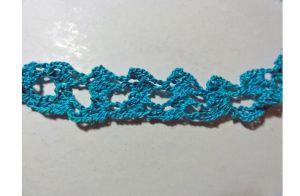 Handmade Crochet Lace Edging 2 Pieces Blue & White Cotton Trimming |For Sewing, Linens - Fashionconservatory.com