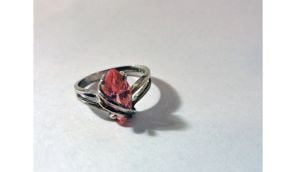 Vintage Statement Ring Pink Marquise Cut Gemstone Wrap Around Setting 925 Silver AAA Size 7
