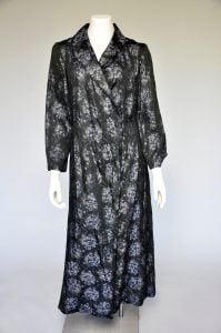 1930s floral brocade metallic robe XS/S/M