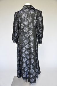 1930s floral brocade metallic robe XS/S/M - Fashionconservatory.com