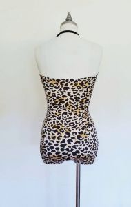 Nikki leopard swimsuit, one piece swimsuit, animal print floral bathing suit, retro swimsuit women - Fashionconservatory.com