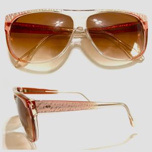 1980’s Vintage Pink & Clear Sunglasses Deadstock