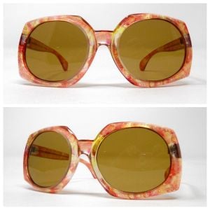 1970’s Vintage Orange French Sunglasses Deadstock