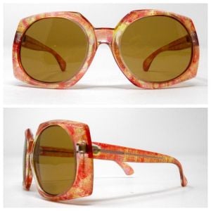 1970’s Vintage Orange French Sunglasses Deadstock - Fashionconservatory.com