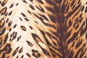 Vintage 1970s Animal Print Square Scarf | Autumn Colors Shades of Brown | Carol Baskin Costume - Fashionconservatory.com