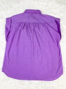 XL/ 70’s Purple Sleeveless Women’s Work Shirt/Maternity Shirt, Pleated Babydoll Tank Top - Fashionconservatory.com