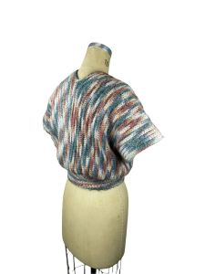 1980s sweater vest hand knit mohair  batwing sleeves Size M/L - Fashionconservatory.com