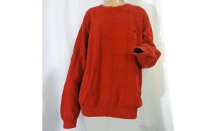 Vintage Sweater Izod Made in Australia Rust Orange/Red Unisex | L - Fashionconservatory.com