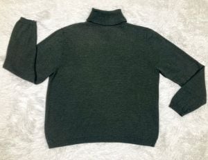 M-L/ Men’s Vintage Gray Wool Sweater by Pendleton, Lightweight Turtleneck Sweater - Fashionconservatory.com