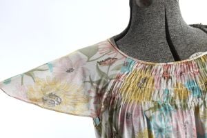 Vintage 70s Peignoir Flowers and Butterflies Lingerie Robe Nightgown Set by Vanity Fair |Size M - Fashionconservatory.com
