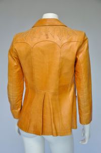 1970s soft brown leather blazer XS-M - Fashionconservatory.com