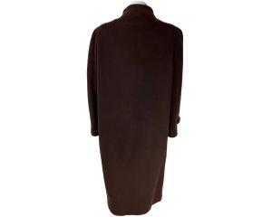 Vintage 1970s Brown Wool Coat Holt Renfrew Auckie Sanft Ladies Size L - Fashionconservatory.com