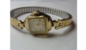 Vintage Ladies Wristwatch by Benrus Swiss 10K RGP Bezel Speidel Band Wind Up Not Working - Fashionconservatory.com