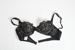 1960s Bra by Bali-Lo Bow  | 34B | Vintage Black Illusion Lace Underwire | Vintage Valentines Day  - Fashionconservatory.com