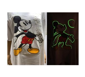 80s 90s Mickey Mouse T-Shirt | True Vintage Single Stitch Glow in the Dark Mickey & Co | 44'' Chest