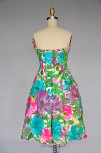 1980s floral print Victor Costa dress XS/S - Fashionconservatory.com