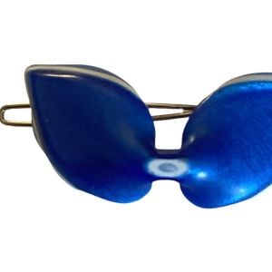 Sweet Deadstock 1970’s Pearly Blue French Barrette - Fashionconservatory.com