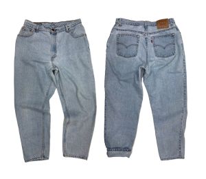 Vintage 90s Levi's 550 High Waist Tapered Leg Jeans | Mom Jeans | Fits L/XL W 34'' x L 28''