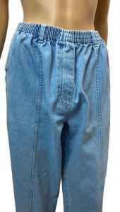 80s Pull On High Waisted Mom Jeans Tapered Leg Front Seam Jeans  - Fashionconservatory.com