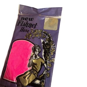 1960’s Neon Pink Mod Fishnet Stockings - Tall/OSFM
