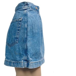 Vintage 1990s Size 3 PARIS BLUES Denim High Waist Mom Denim Skorts Shorts | XS  - Fashionconservatory.com