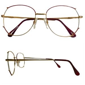 Vintage 1980’s Deadstock Gold, Red & White Style M56 Sophia Lauren Eyeglasses - Fashionconservatory.com