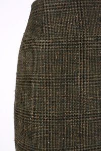 Vintage Size 40 DEADSTOCK 00s ESCADA Green Plaid Wool Silk Rock Skirt | XL - Fashionconservatory.com