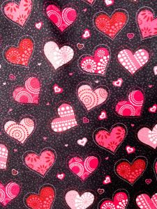 Vintage 90s Cotton Half Apron | Glittery Red & Pink Valentine Hearts | Great Gift! Chef Cook Gifts - Fashionconservatory.com