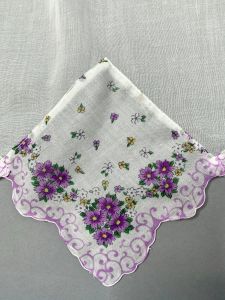 Vintage Midcentury Cotton Organdy Half Apron | Pretty Semi-sheer Floral Print | Great Gift! - Fashionconservatory.com