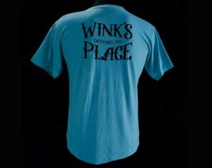 Men's Small T Shirt - Wink's Place Pub Deposit NY - Old School Local Upstate New York Bar Tee - 1980 - Fashionconservatory.com