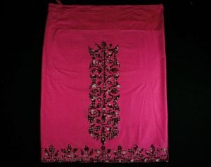 XL Sarong Style Fabric - Polynesian Chic - Fuchsia Pink Cotton with Halter Style Ties 