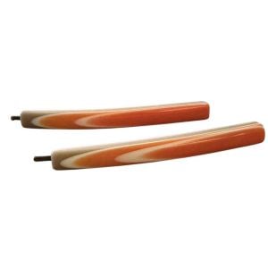 1970’s Vintage Orange Thick Plastic Bobby Pins, Retro Design - Fashionconservatory.com
