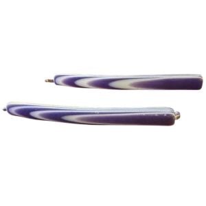 1970’s Vintage Purple & White Thick Plastic Bobby Pins, Deadstock 