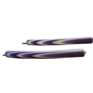 1970’s Vintage Purple & White Thick Plastic Bobby Pins, Deadstock  - Fashionconservatory.com