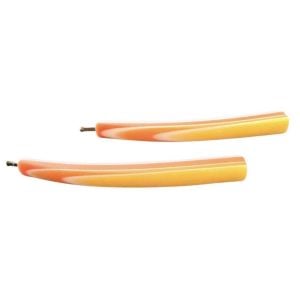 1970’s Vintage Orange, Yellow Multicolored  Thick Plastic Bobby Pins, Retro - Fashionconservatory.com