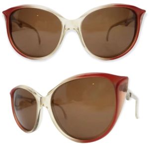 1970s Pierre Cardin Winged Sunglasses, Mod 60810 21007, Made in France