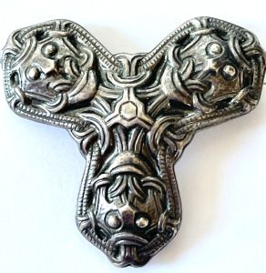 David Andersen Kopi Trefoil Beast Brooch Pendant, Viking Saga Series Brooch, Vintage Norway Jewelry - Fashionconservatory.com