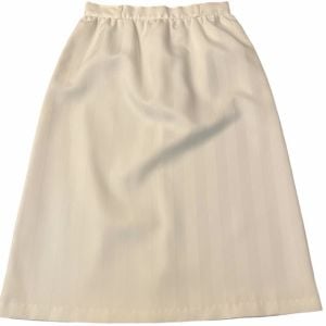 1980’s White Striped Secretary A Line Skirt, Tailoted Fit, 26” Waist
