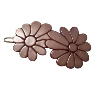 1960’s Dainty Daisy Flower Hair Clip Mauve Pink, Made in France, Deadstock 2.5” 
