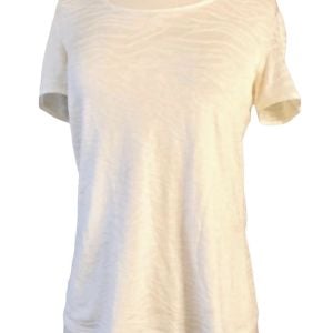 1990’s Armani Collezioni White Semi Sheer Short Sleeved Top Blouse , Lightweight Minimalist Vintage